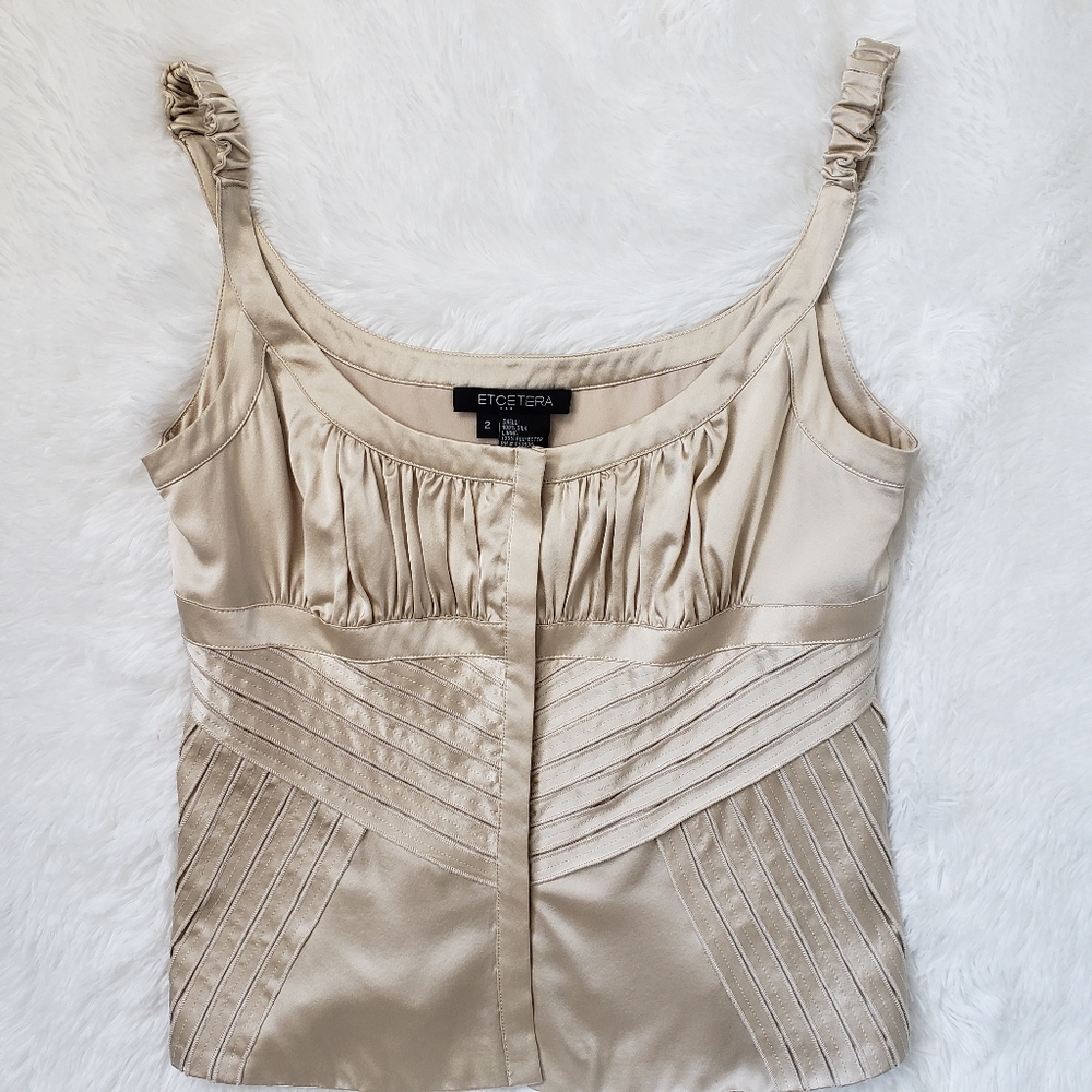 Etcetera Gold Corset Top